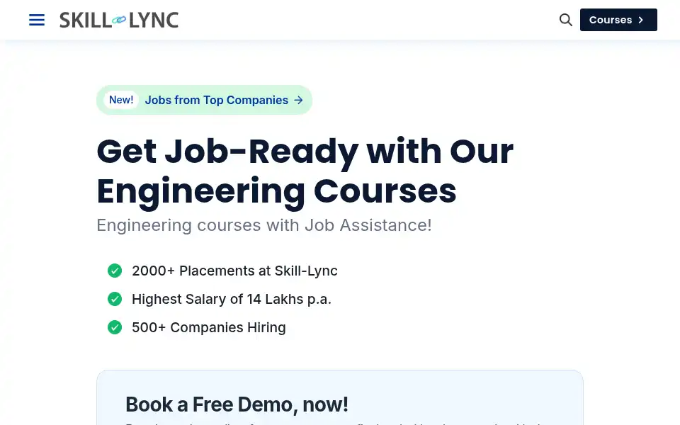 Screenshot of skill-lync.com