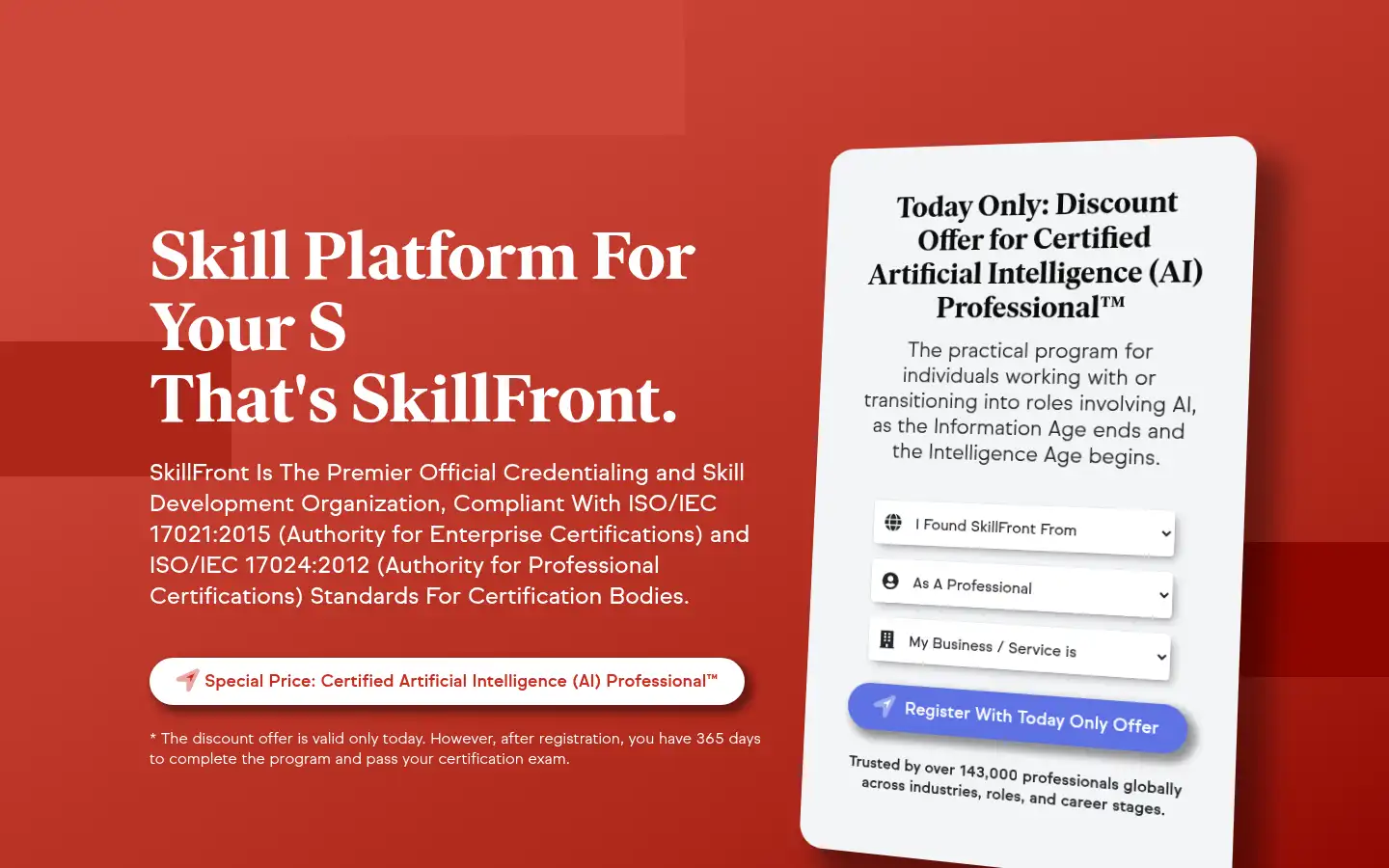 Screenshot of skillfront.com