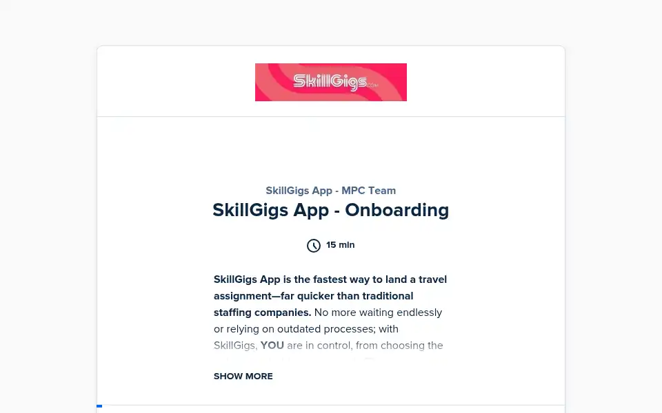 Screenshot of skillgigs.com