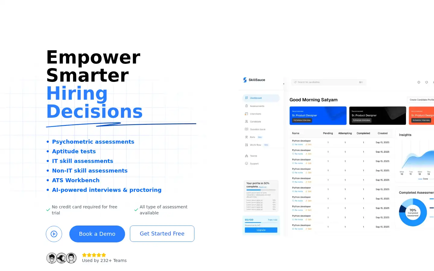 Screenshot of skillsauce.io