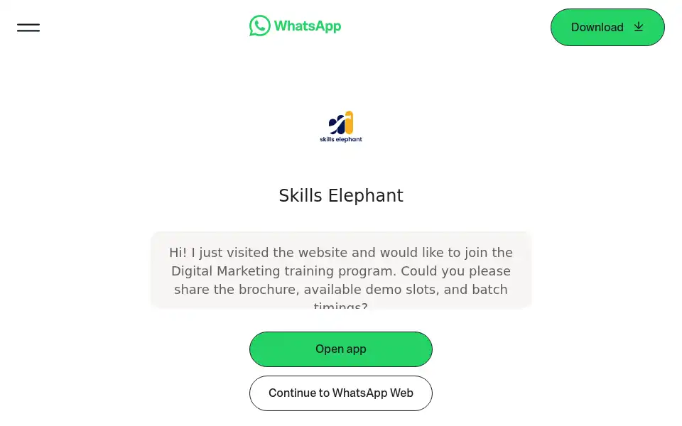 Screenshot of skillselephant.com