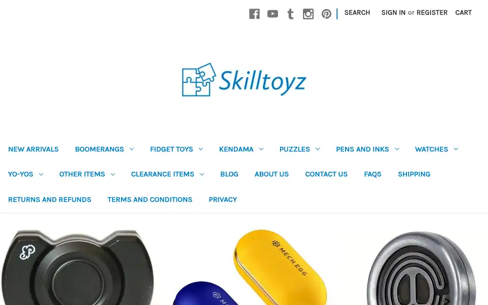 Screenshot of skilltoyz.com