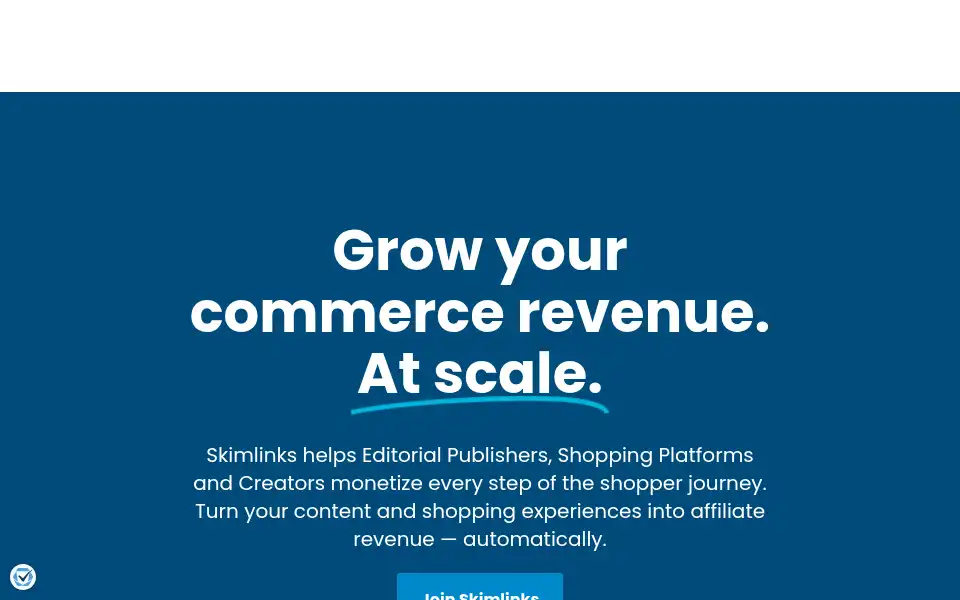 Screenshot of skimlinks.com