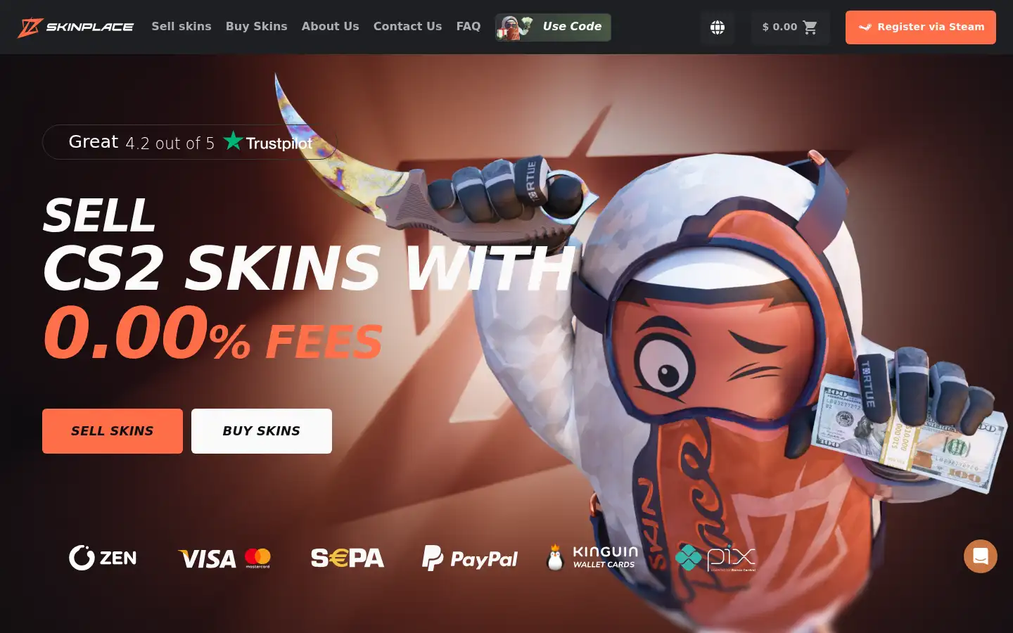 Screenshot of skin.place