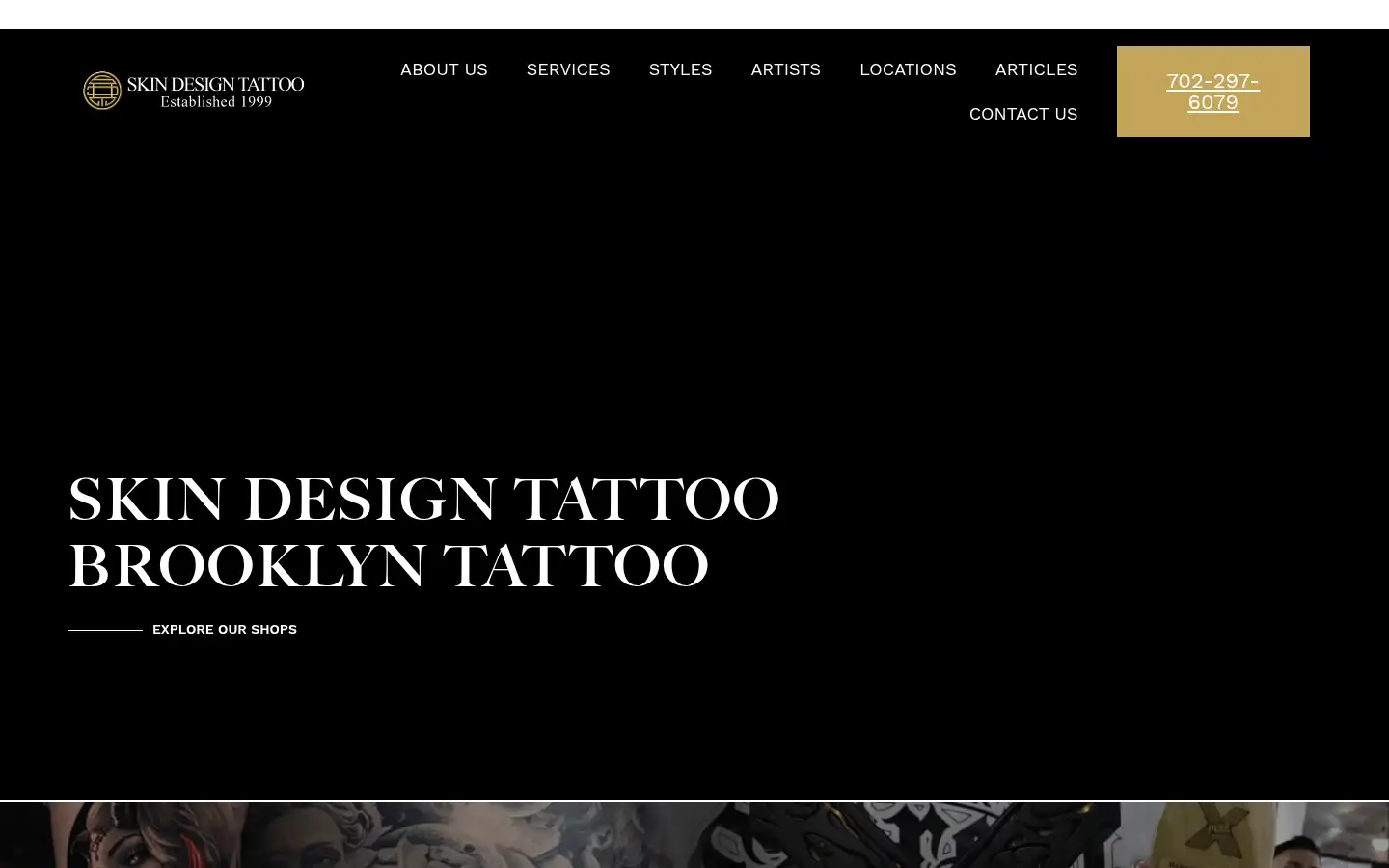 Screenshot of skindesigntattoos.com