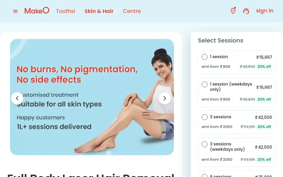 Screenshot of skinnsi.in