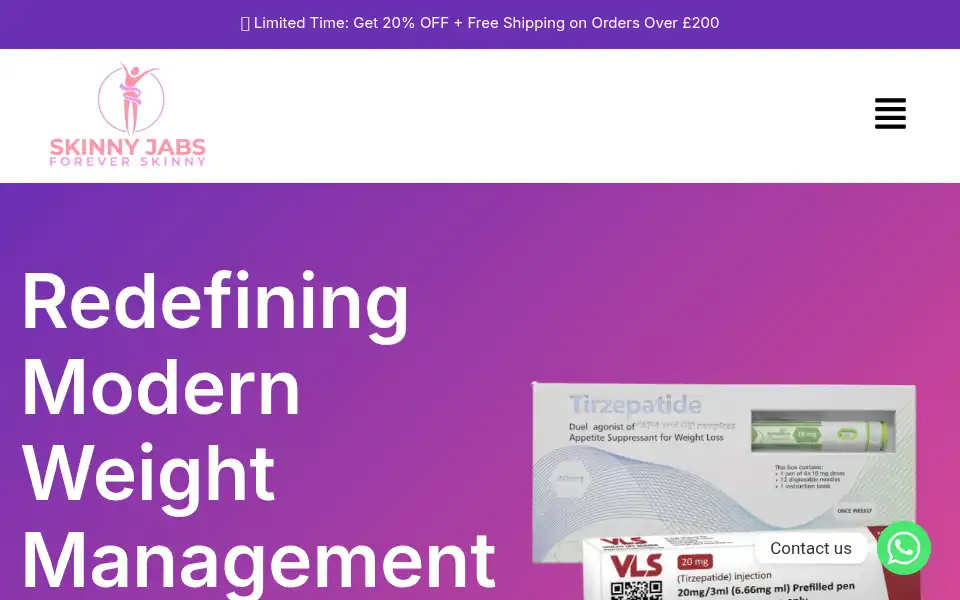 Screenshot of skinny-jabs.com