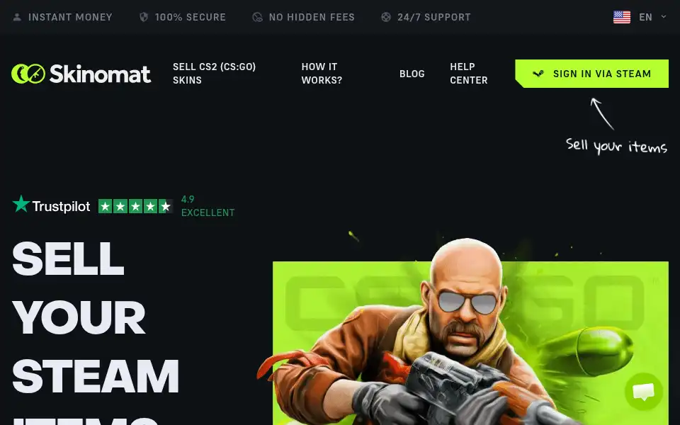 Screenshot of skinomat.com