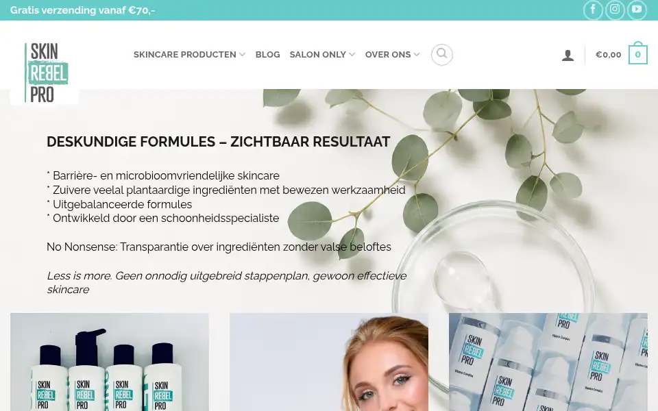 Screenshot of skinrebelpro.nl