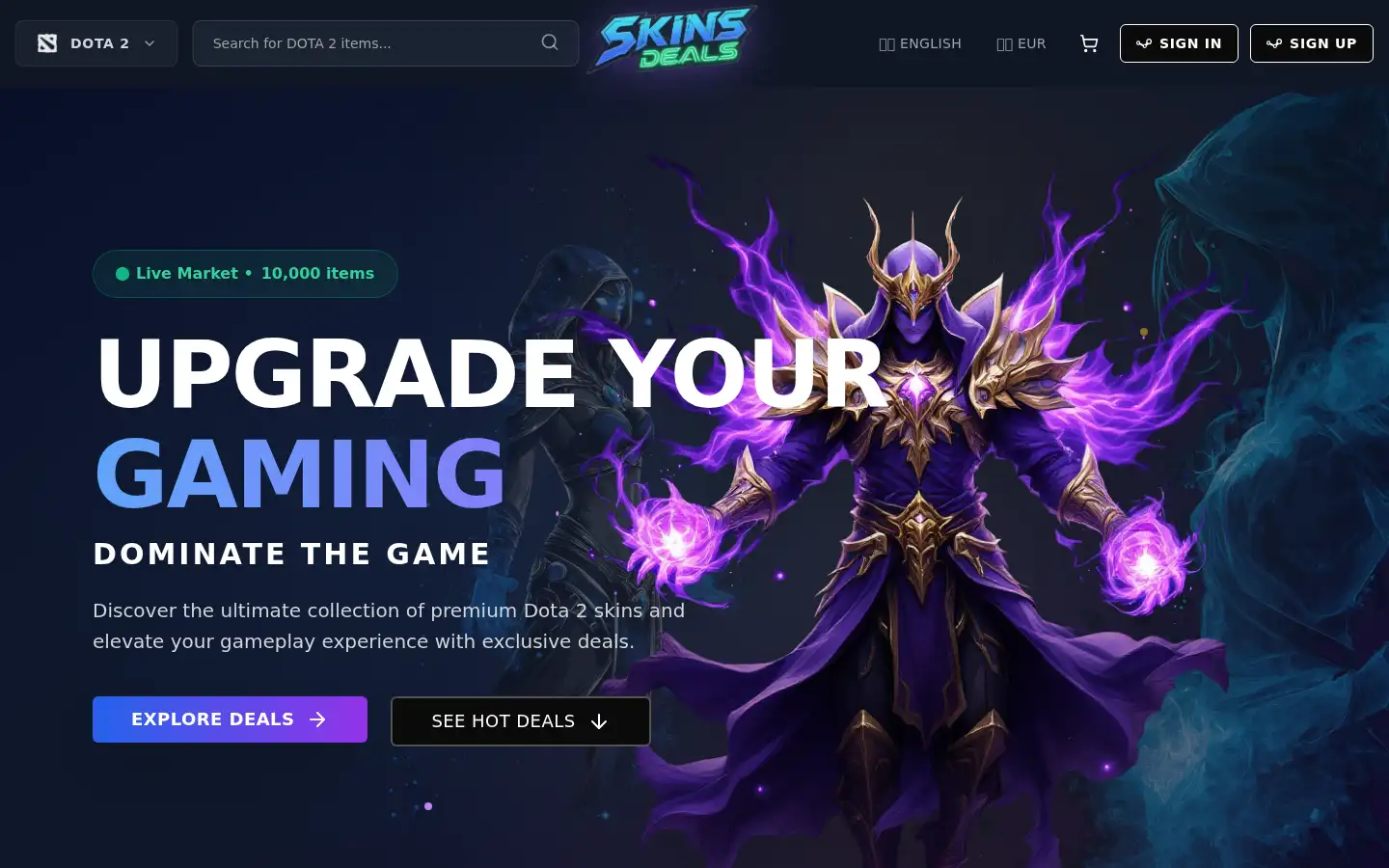 Screenshot of skins.deals