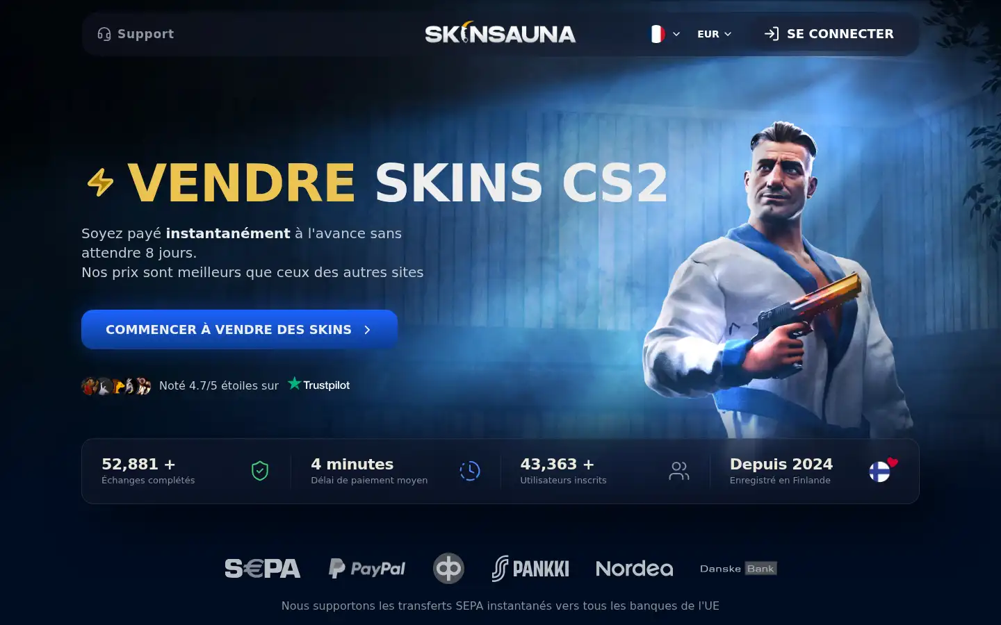 Screenshot of skinsauna.gg