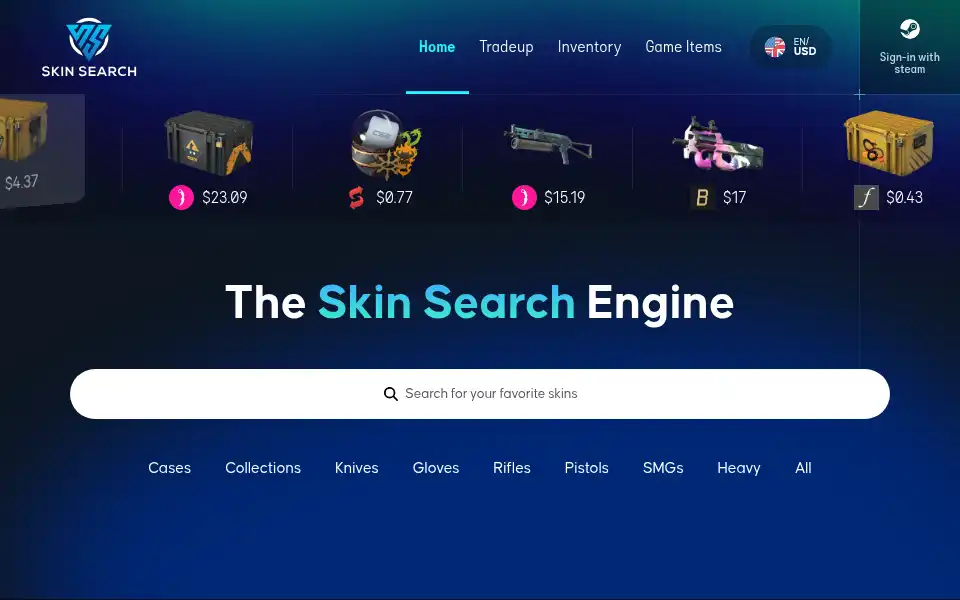 Screenshot of skinsearch.com