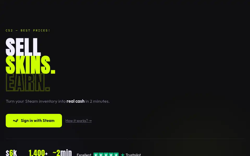 Screenshot of skinsold.com