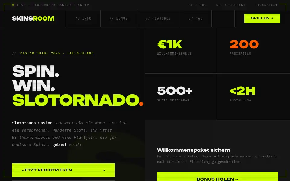Screenshot of skinsroom.com