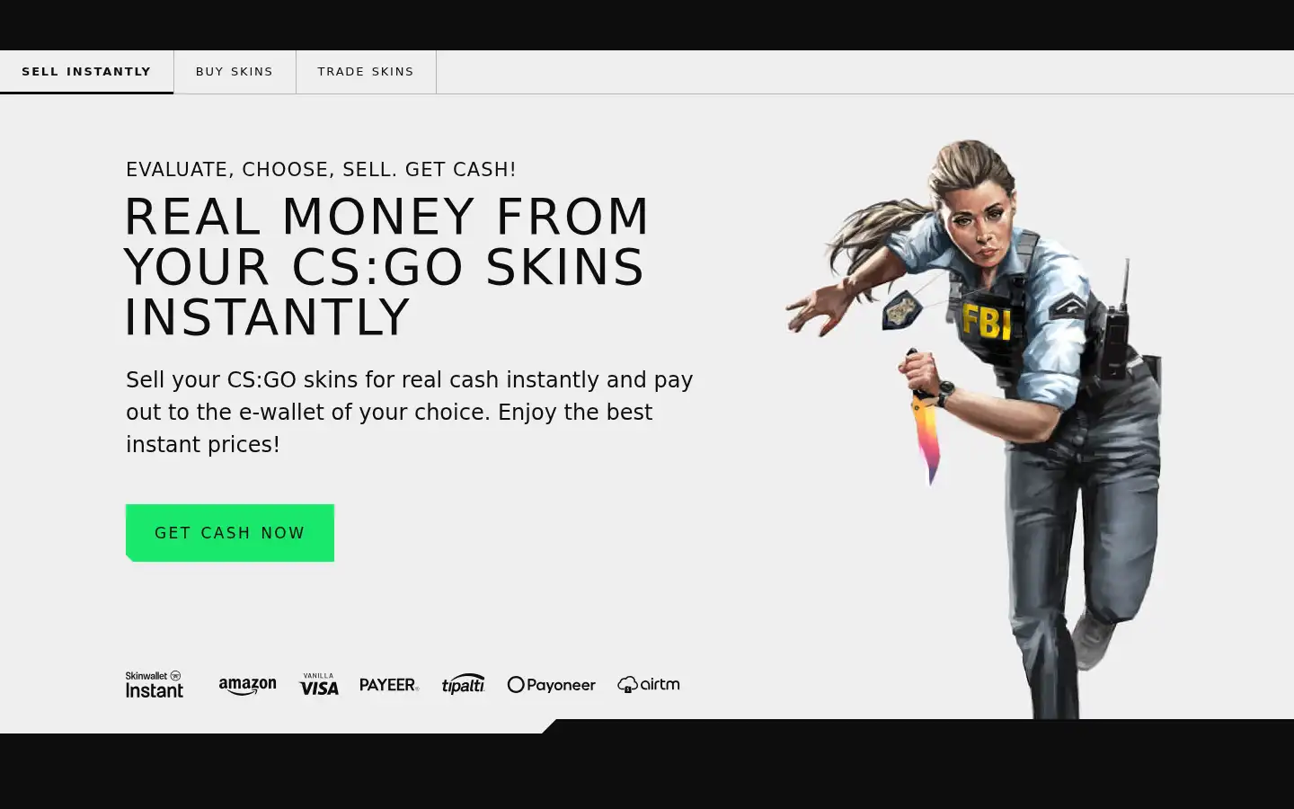 Screenshot of skinwallet.com