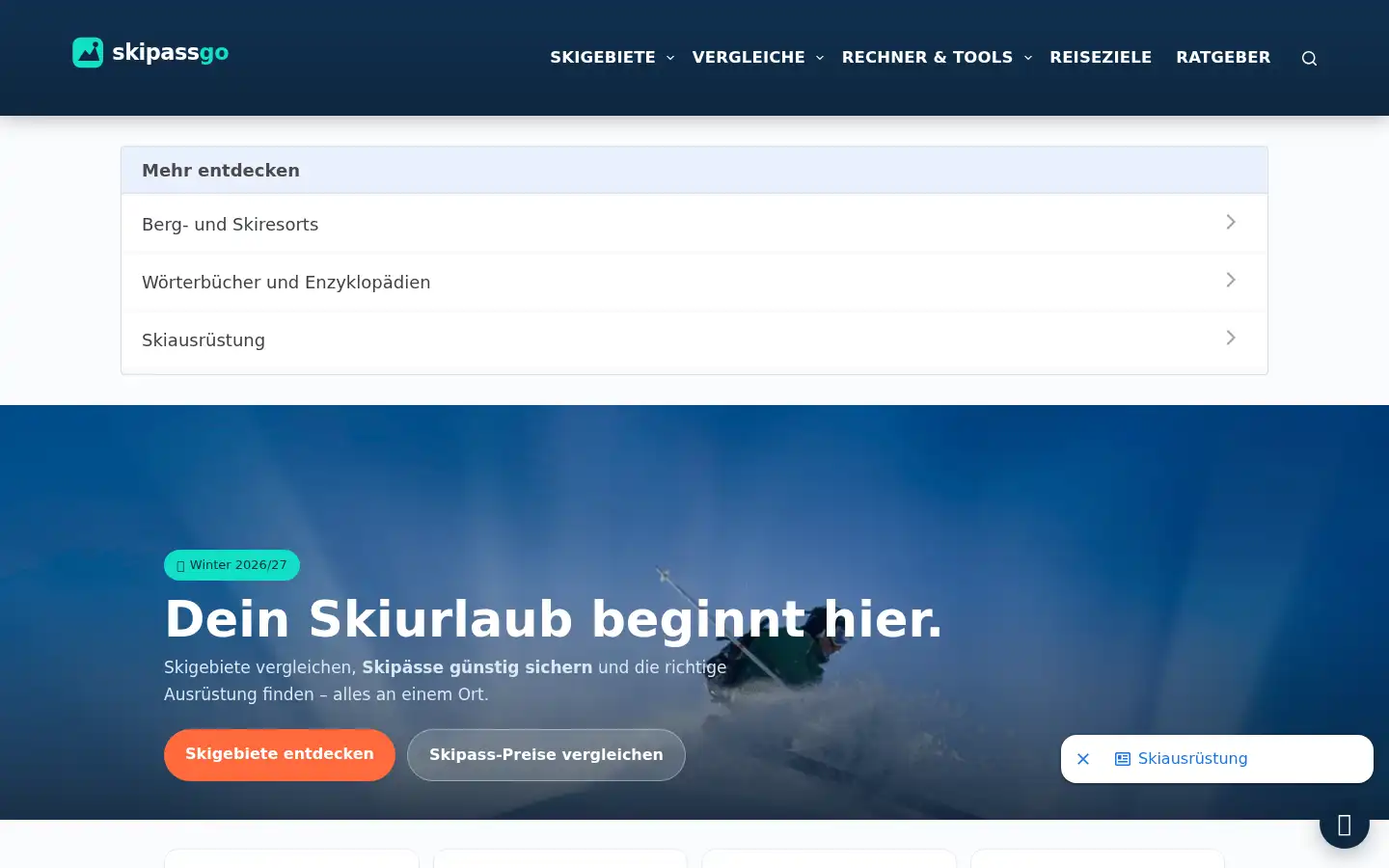 Screenshot of skipass-go.com