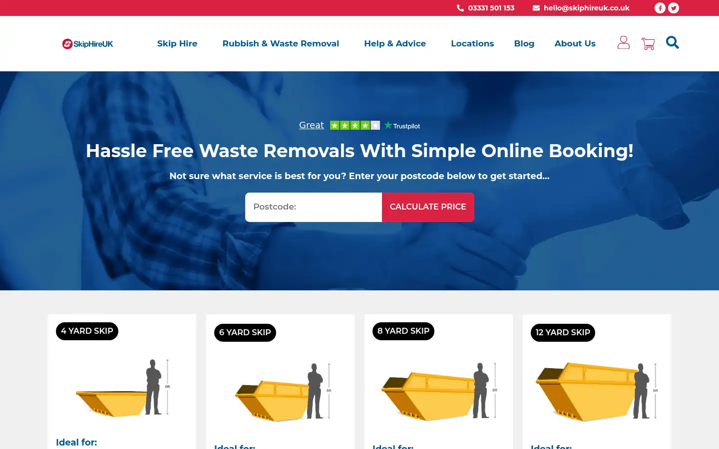 Screenshot of skiphireuk.co.uk