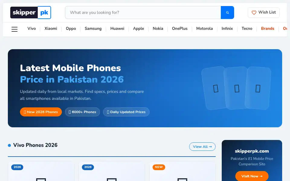 Screenshot of skipperpk.com