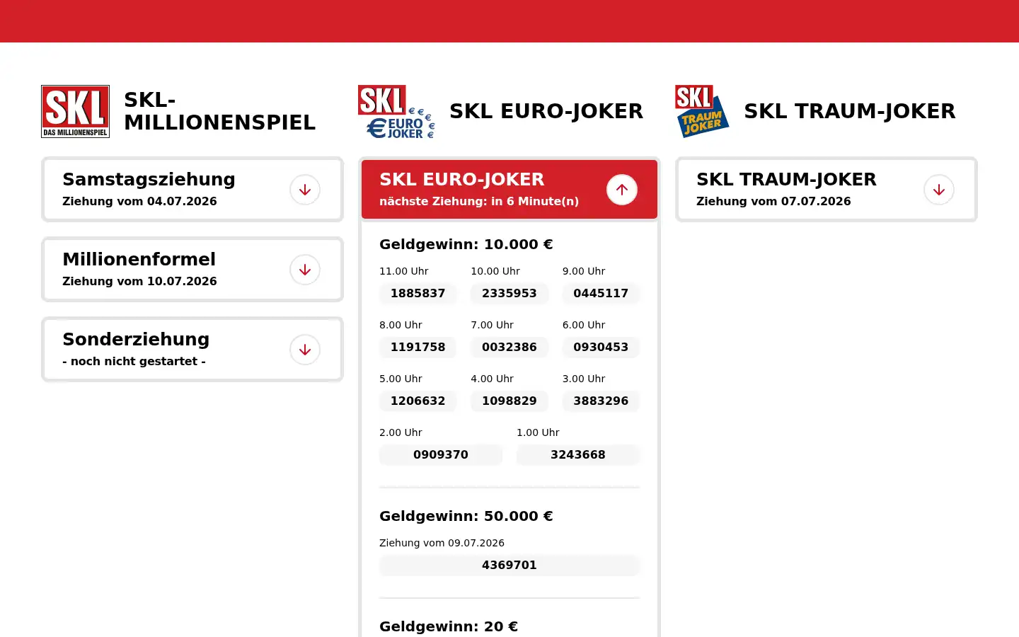 Screenshot of skl.de