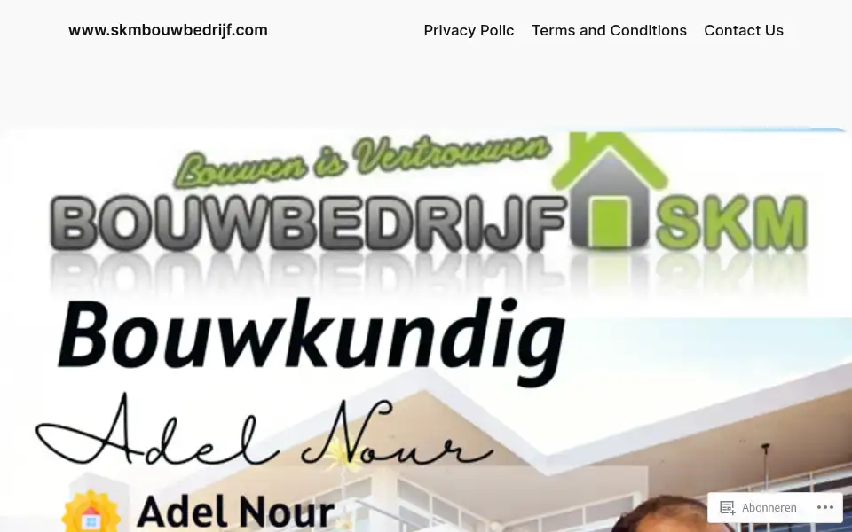 Screenshot of skmbouwbedrijf.com
