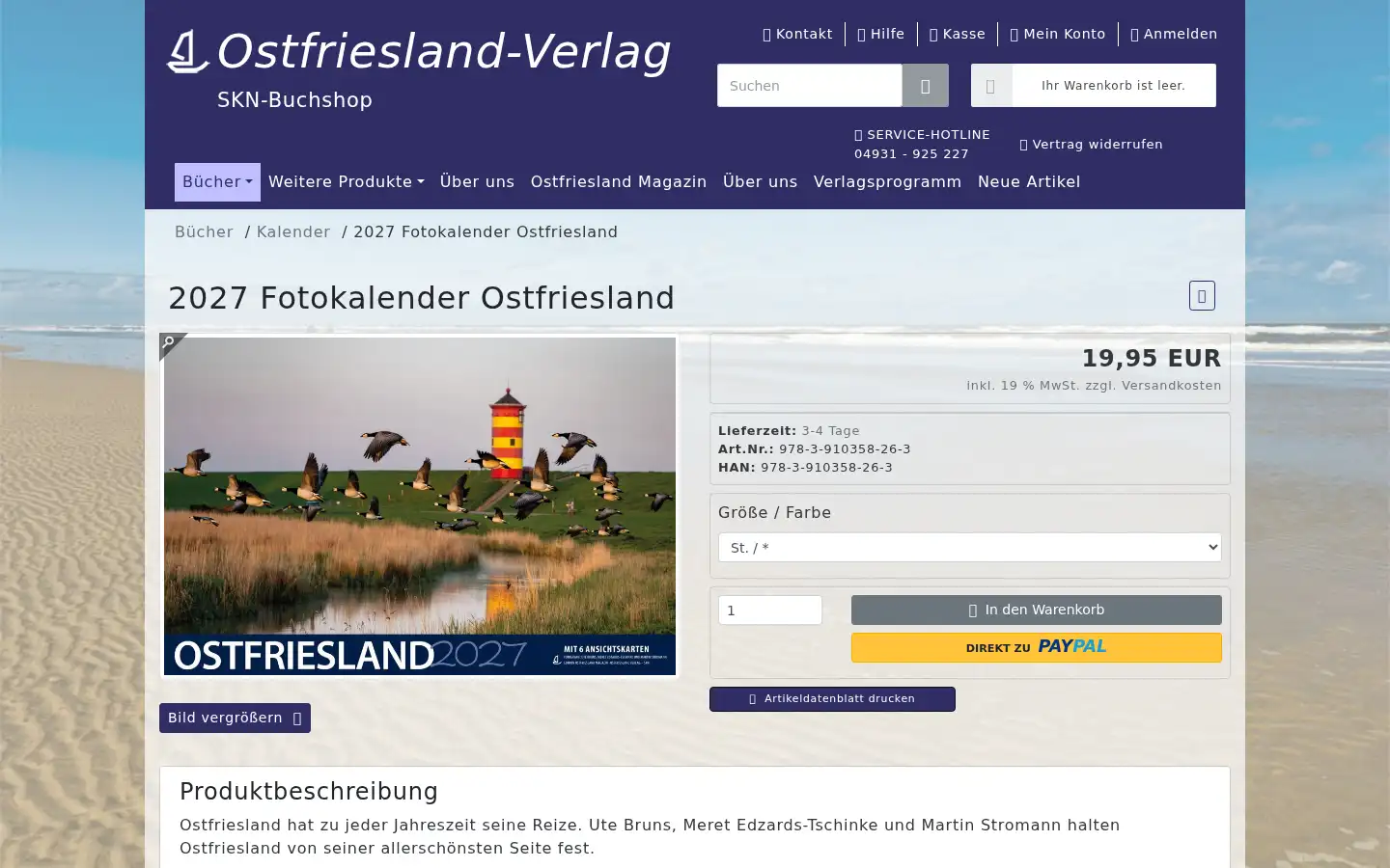 Screenshot of skn-verlag.de