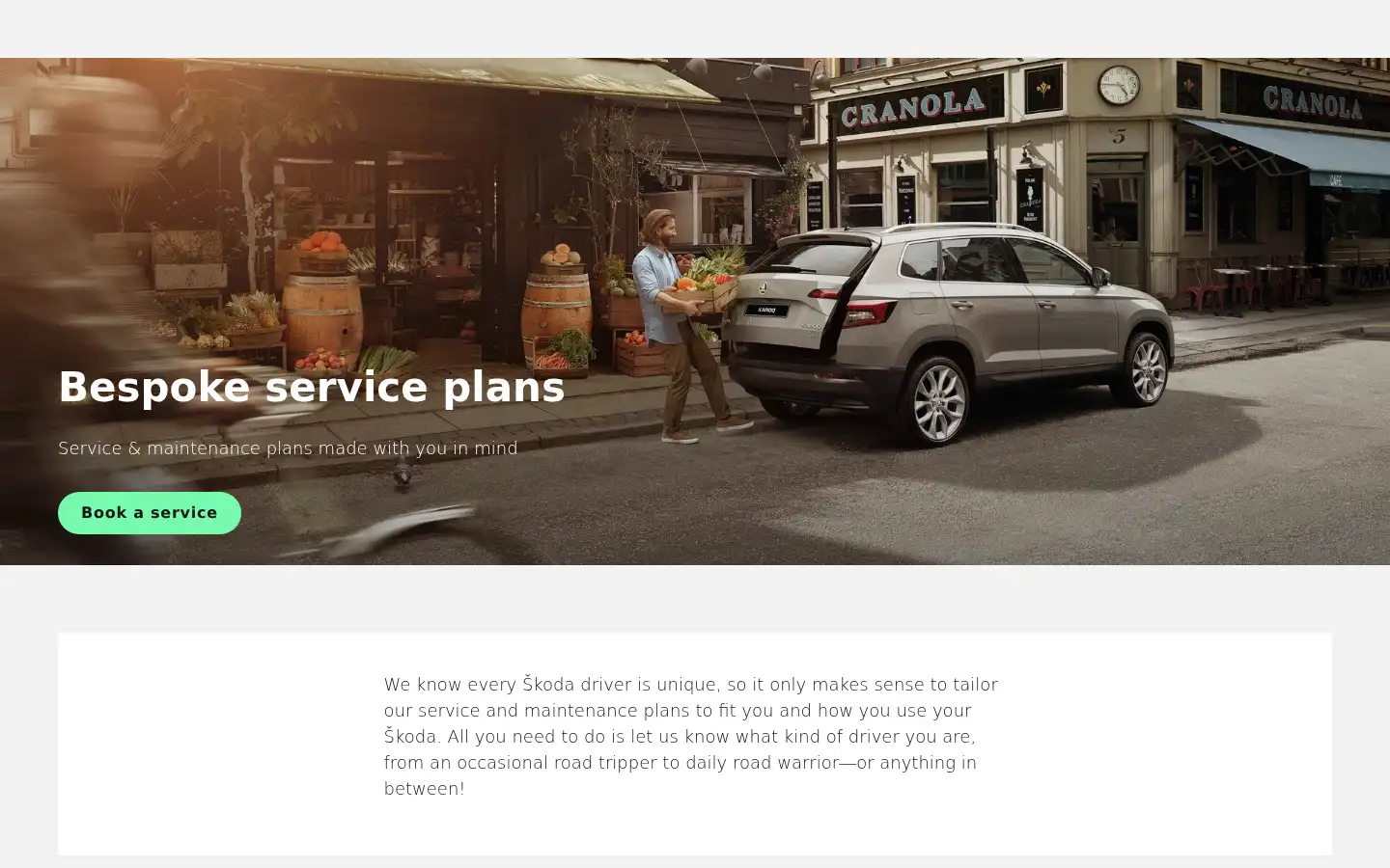 Screenshot of skoda.co.uk