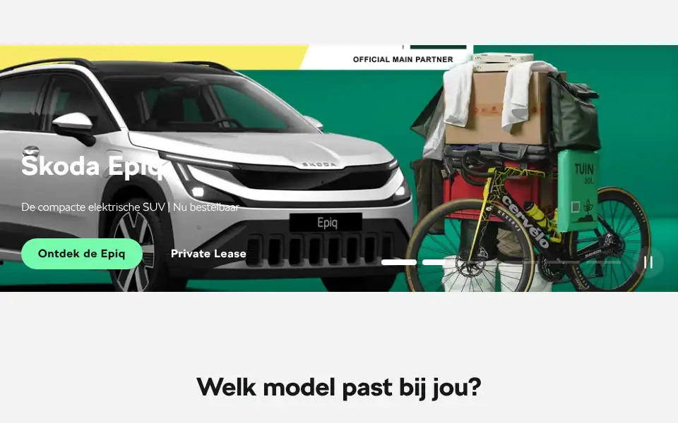 Screenshot of skoda.nl
