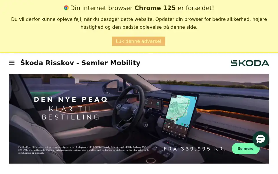 Screenshot of skoda-risskov.dk