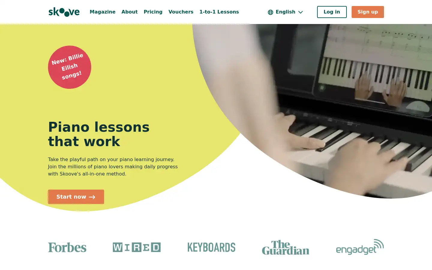 Screenshot of skoove.com