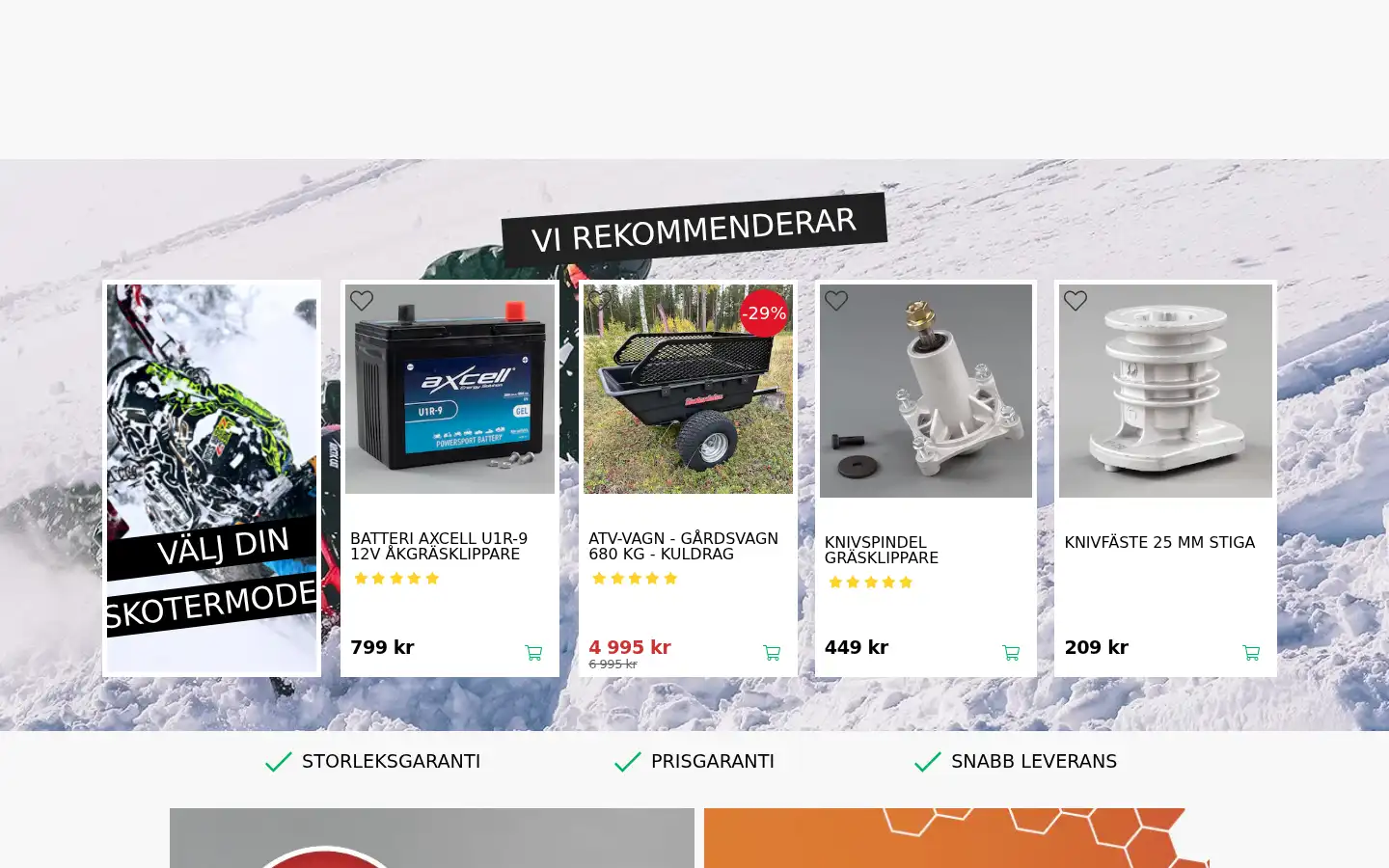 Screenshot of skoterdelen.com