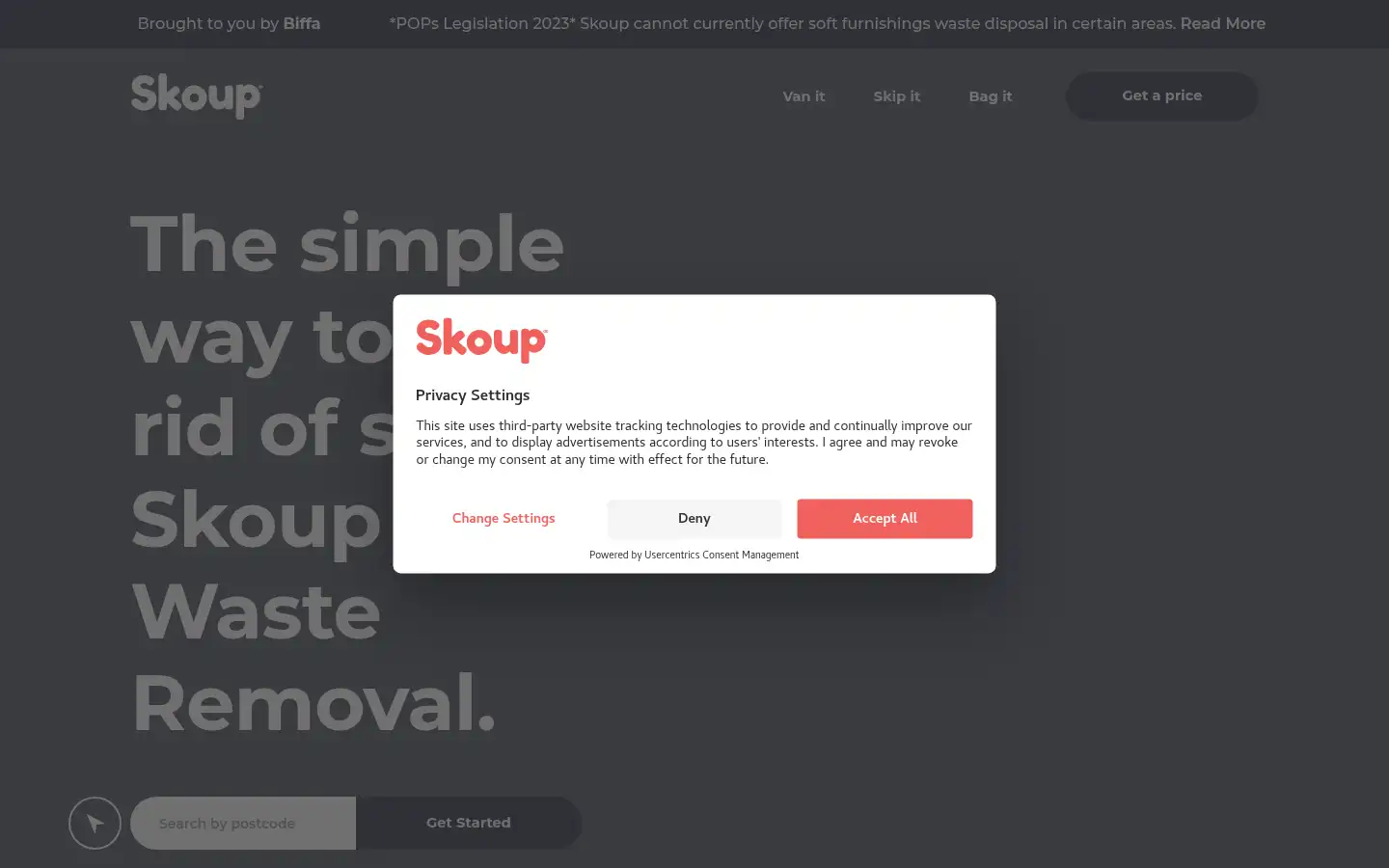 Screenshot of skoup.co.uk