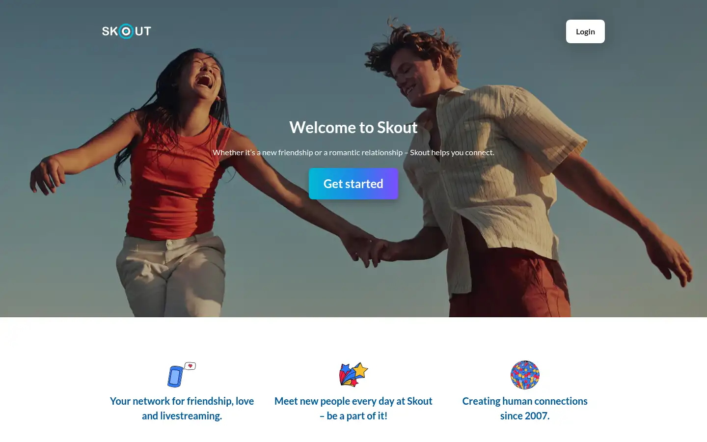 Screenshot of skout.com