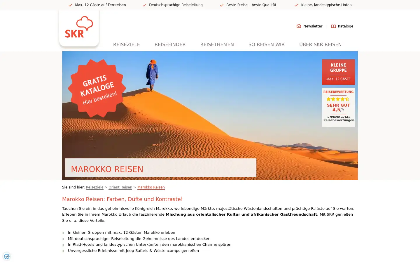 Screenshot of skr.de