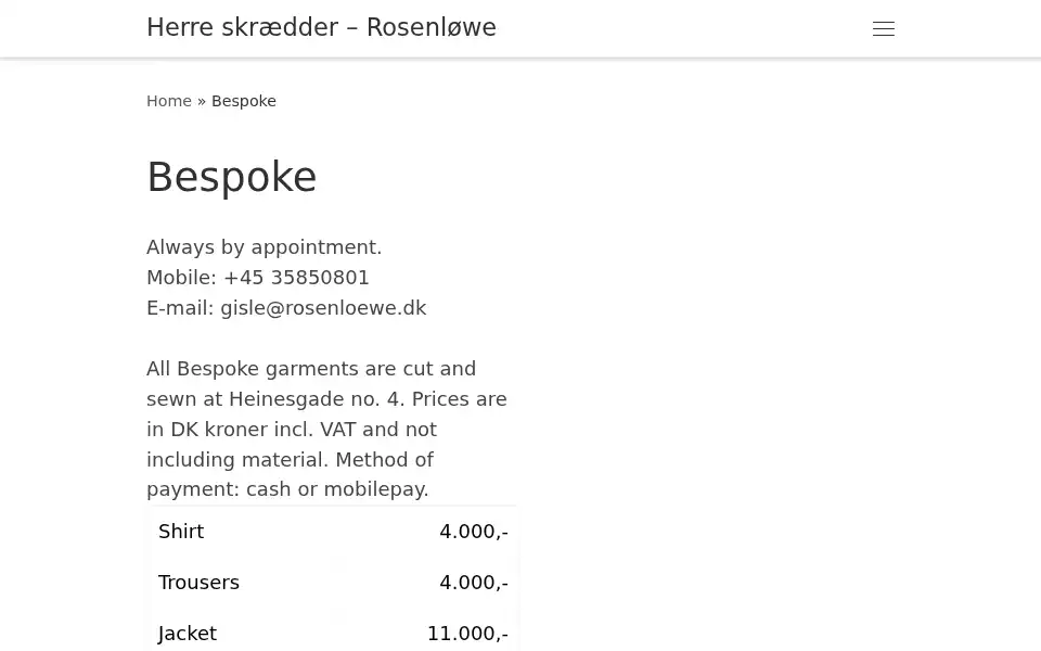 Screenshot of skraedderiet.dk