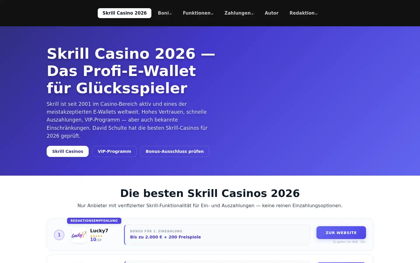 Screenshot of skrillcasinoplay.com