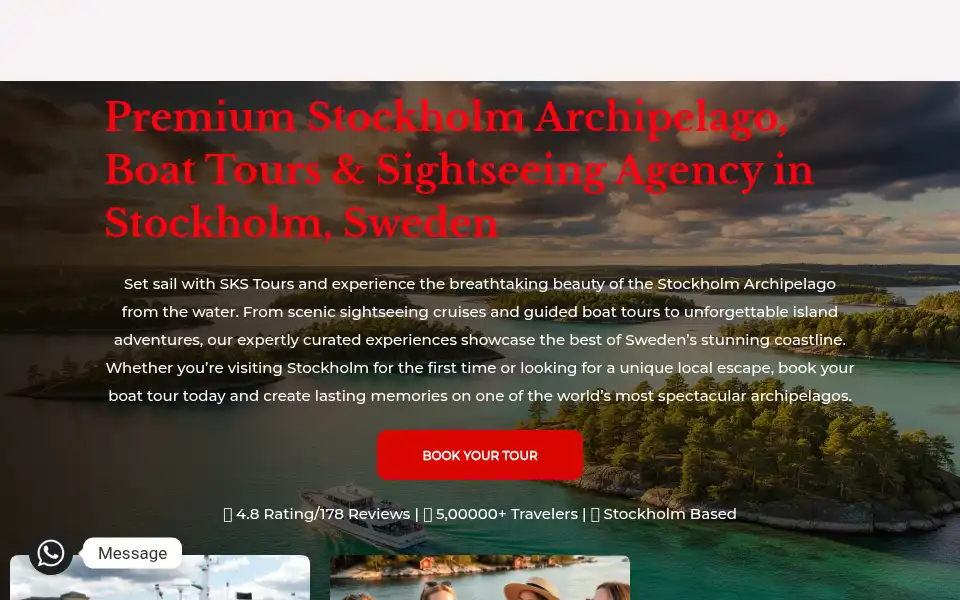 Screenshot of skstours.com