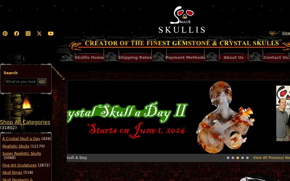 Screenshot of skullis.com
