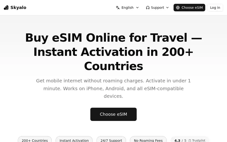 Screenshot of skyalo.com