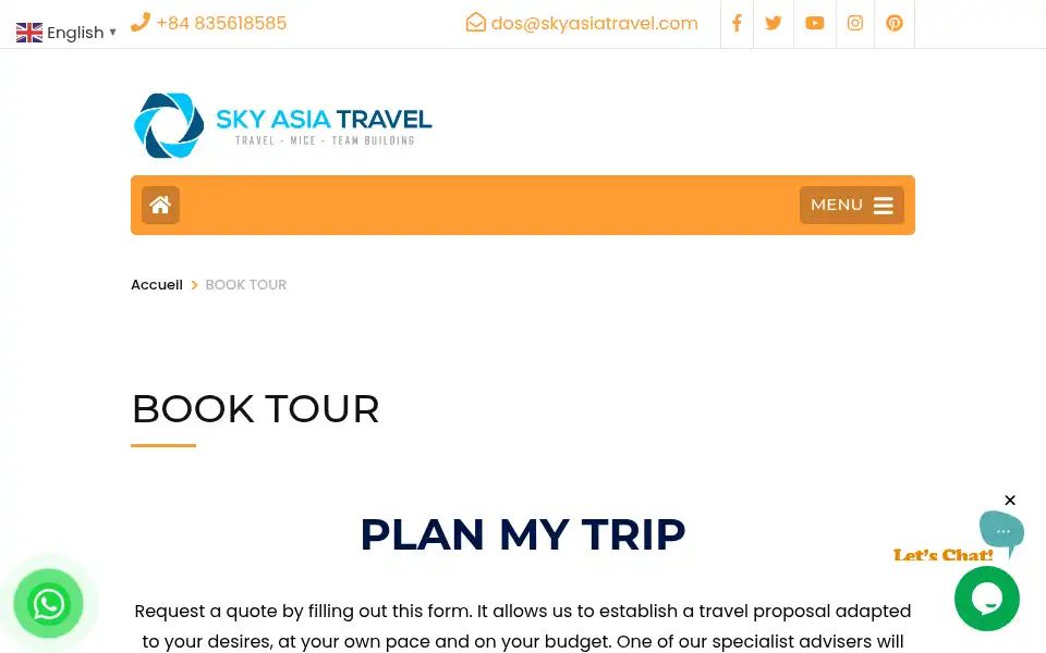 Screenshot of skyasiatravel.com
