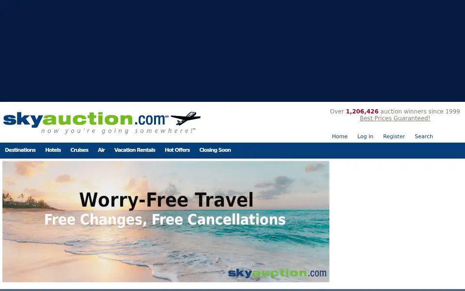 Screenshot of skyauction.com