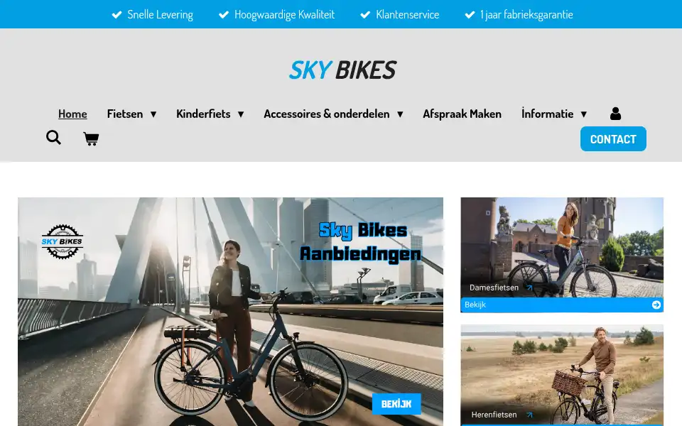 Screenshot of skybikes.nl