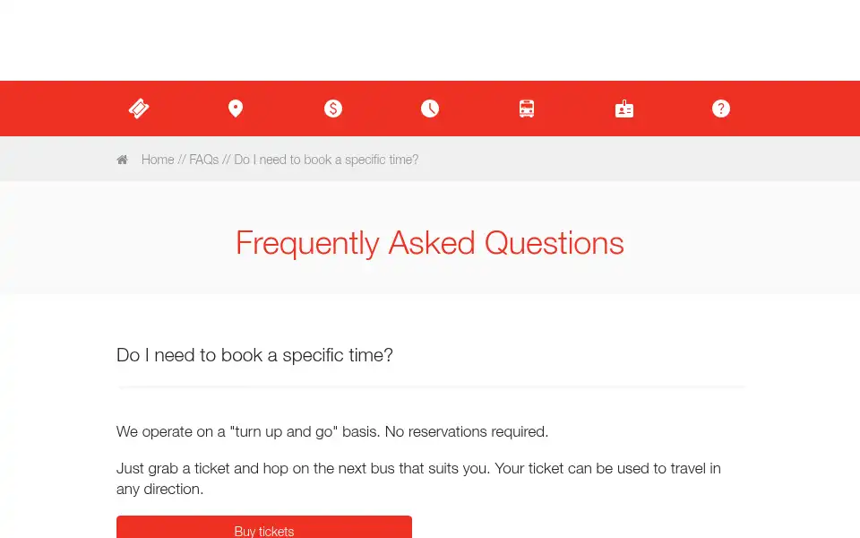 Screenshot of skybus.com.au