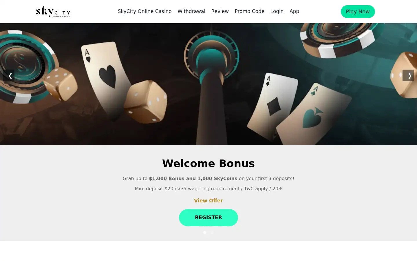 Screenshot of skycitycasino-nz.site