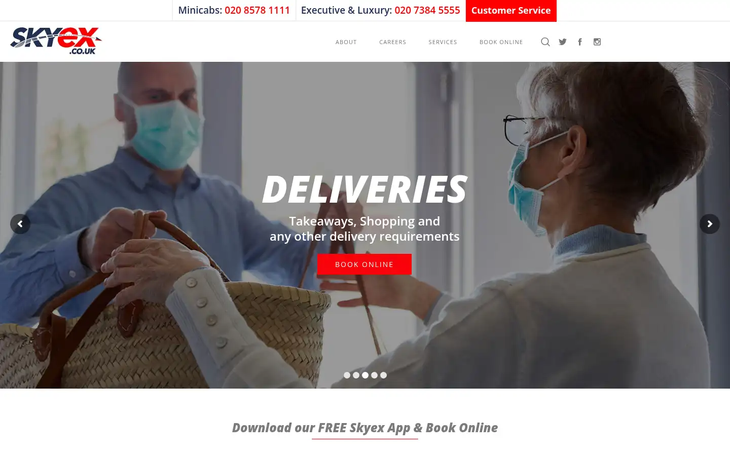 Screenshot of skyex.co.uk