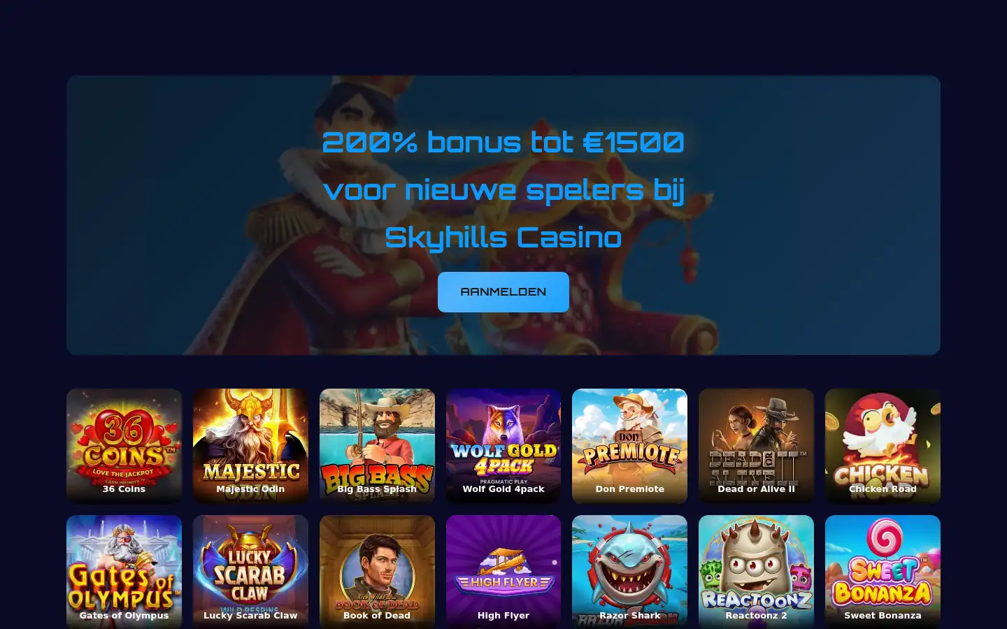 Screenshot of skyhills-vip.com