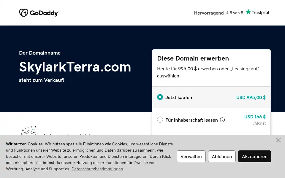 Screenshot of skylarkterra.com