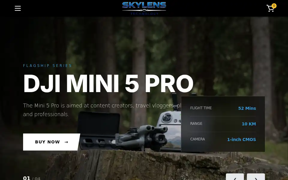 Screenshot of skylenstechno.com
