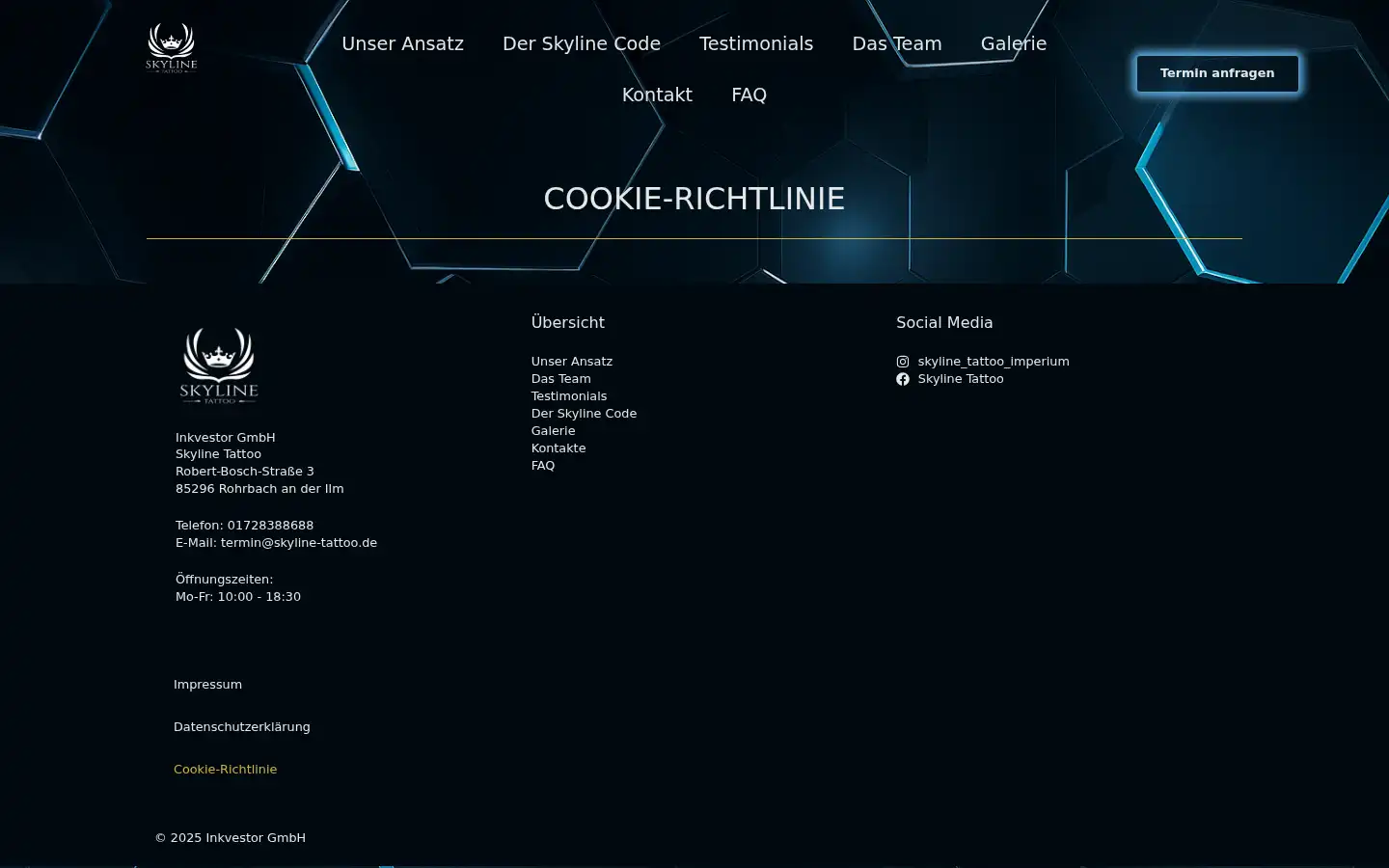 Screenshot of skyline-tattoo.de