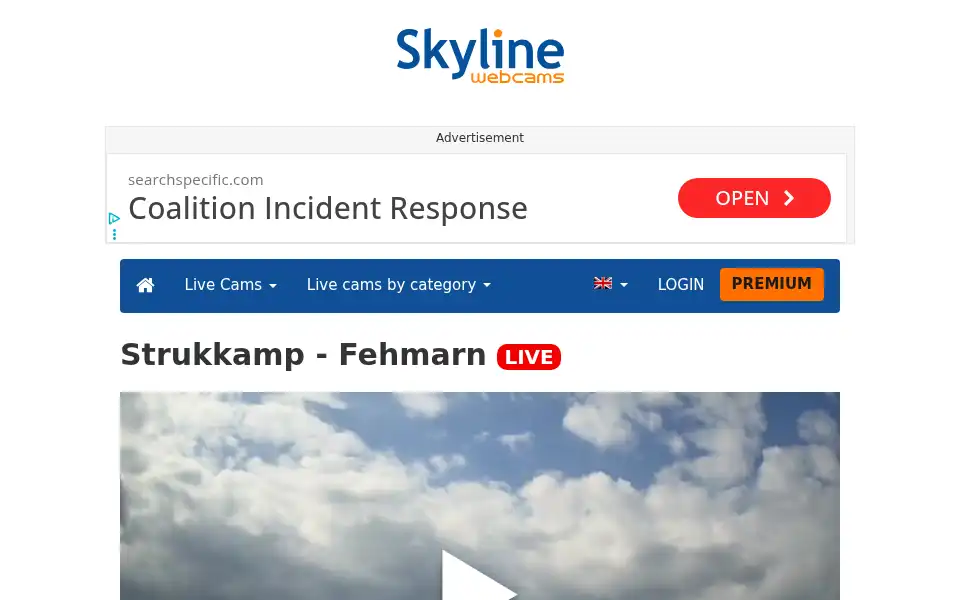 Screenshot of skylinewebcams.com