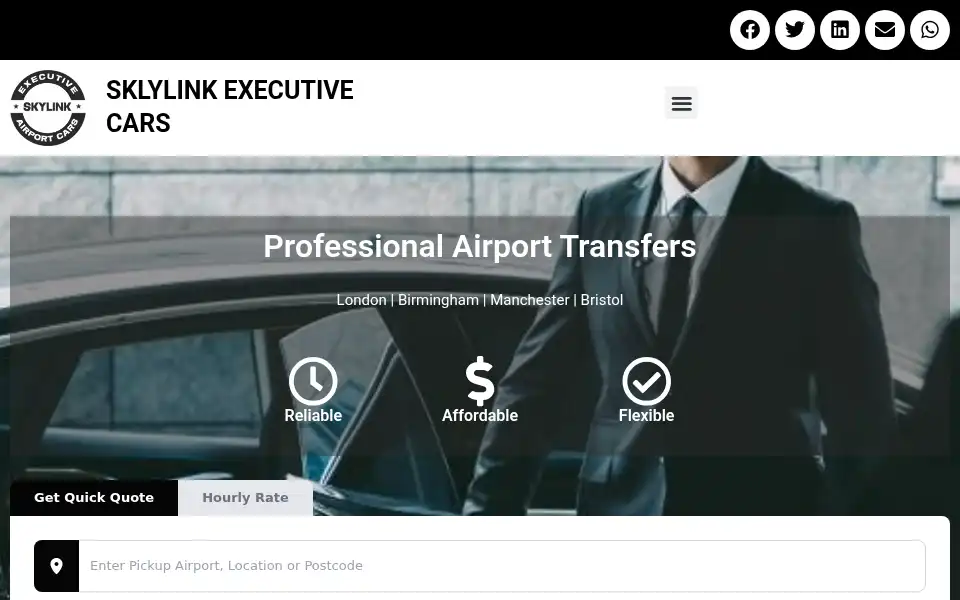 Screenshot of skylinkcars.co.uk